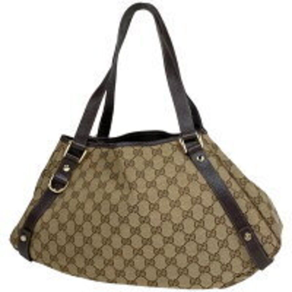 Gucci bag tote brown shoulder canvas GG - Picture 2 of 6